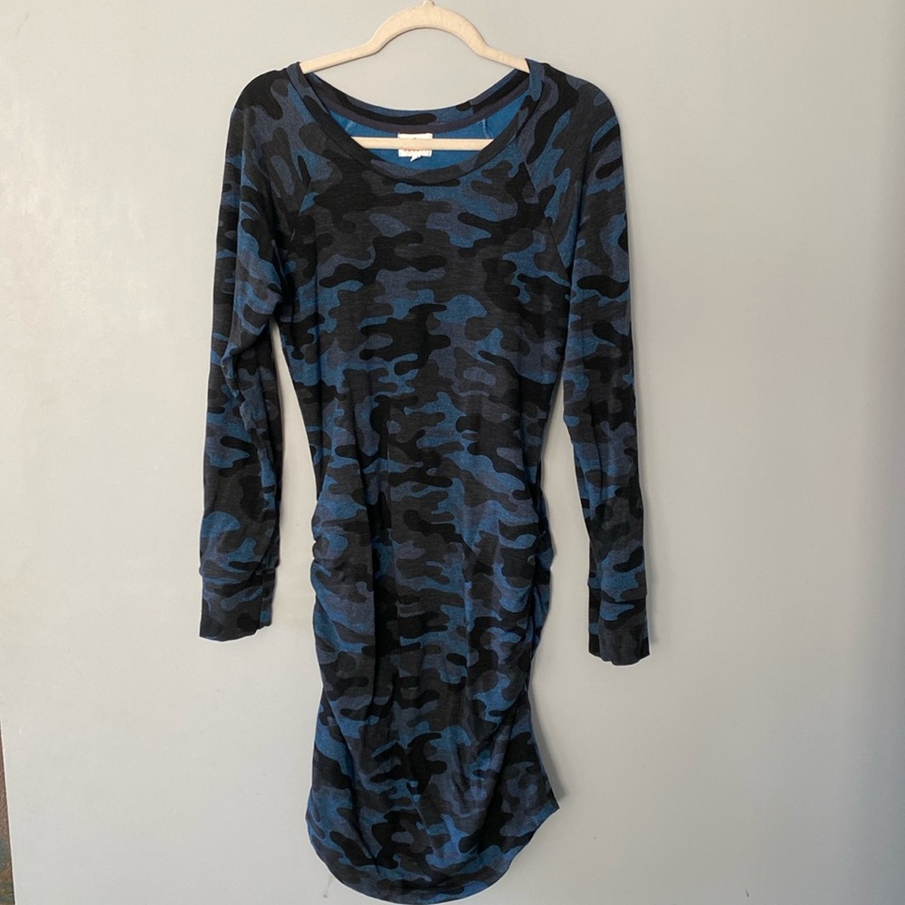 Sundry camo ruched dress